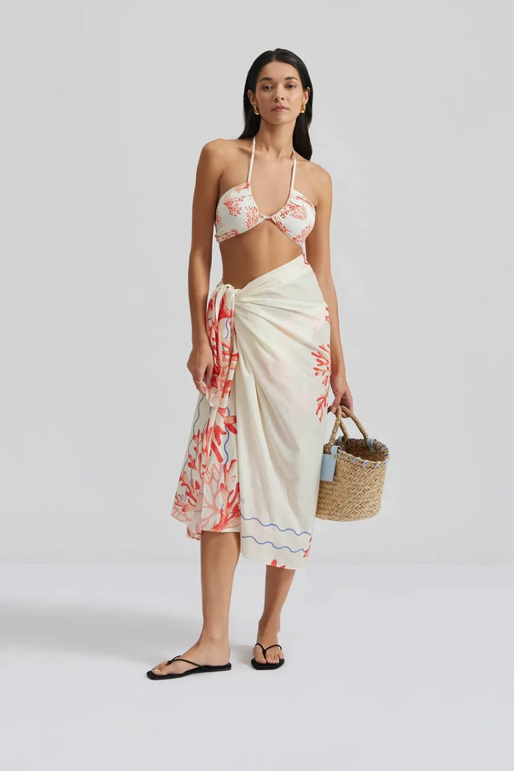 Malina Mönstrad strandsarong