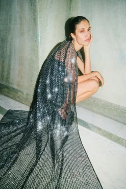 Malina Tilda maxi cape