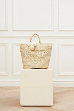 Malina Bridal raffia tote